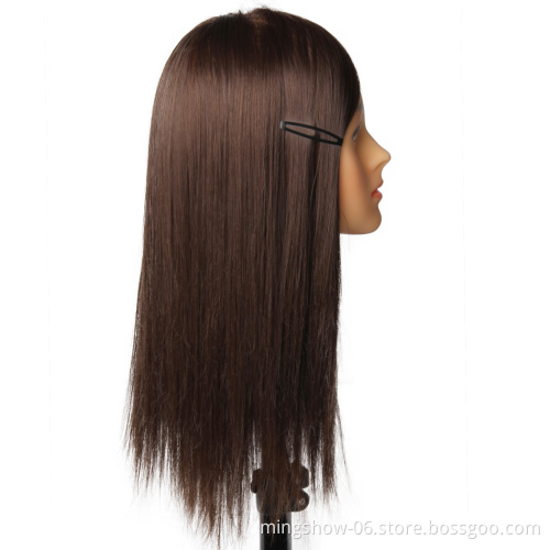 100% High Temperature Fiber Hair Training Head Hairdressing Practice Training Mannequin Doll Head For Sale